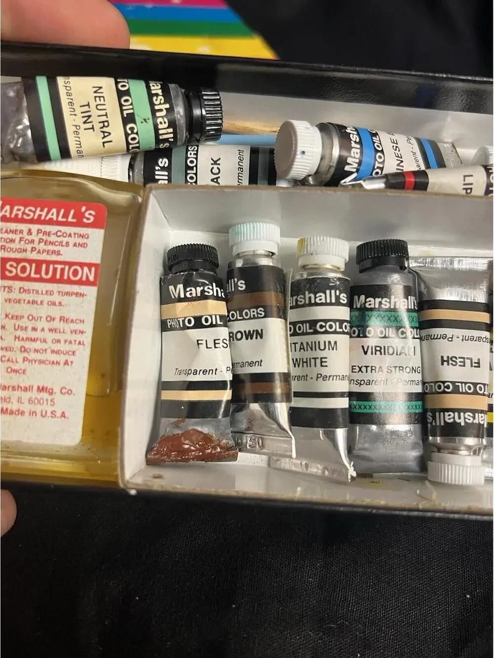 Vtg Marshall's Photo Coloring System “Learn To Color” Oil Set Hobby MS-LCS Paint